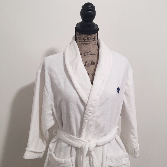 DOVE Other - DOVE Women White Robe with Blue Logo